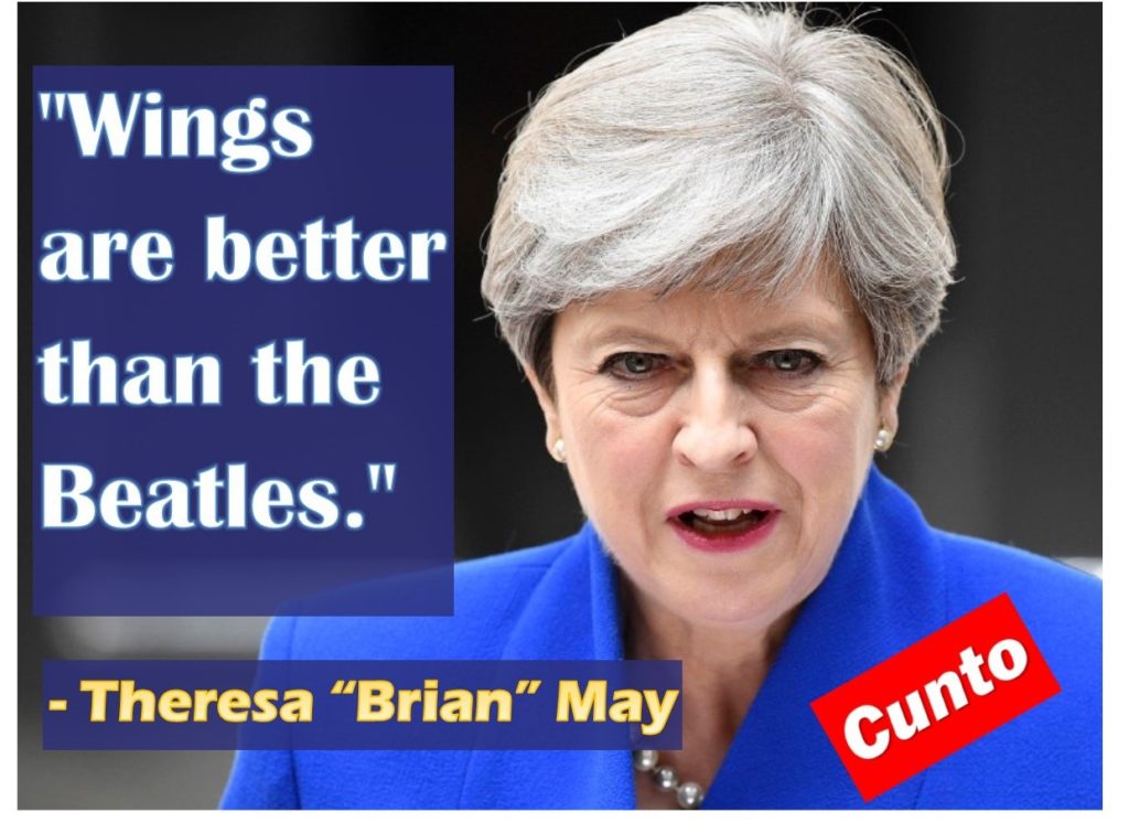 Theresa May likes Wings