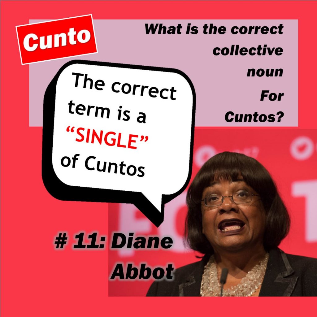 Diane Abbot and the Collective Noun for Cunts
