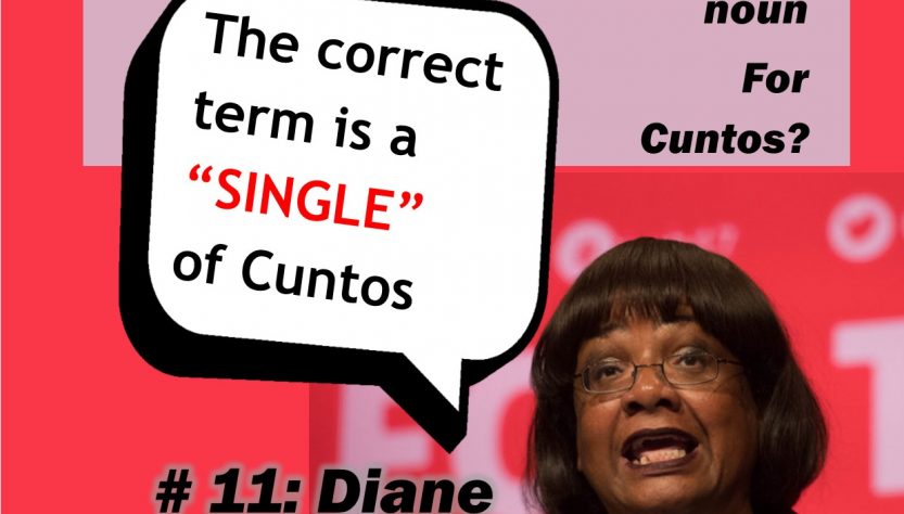 Diane Abbot and the Collective Noun for Cunts